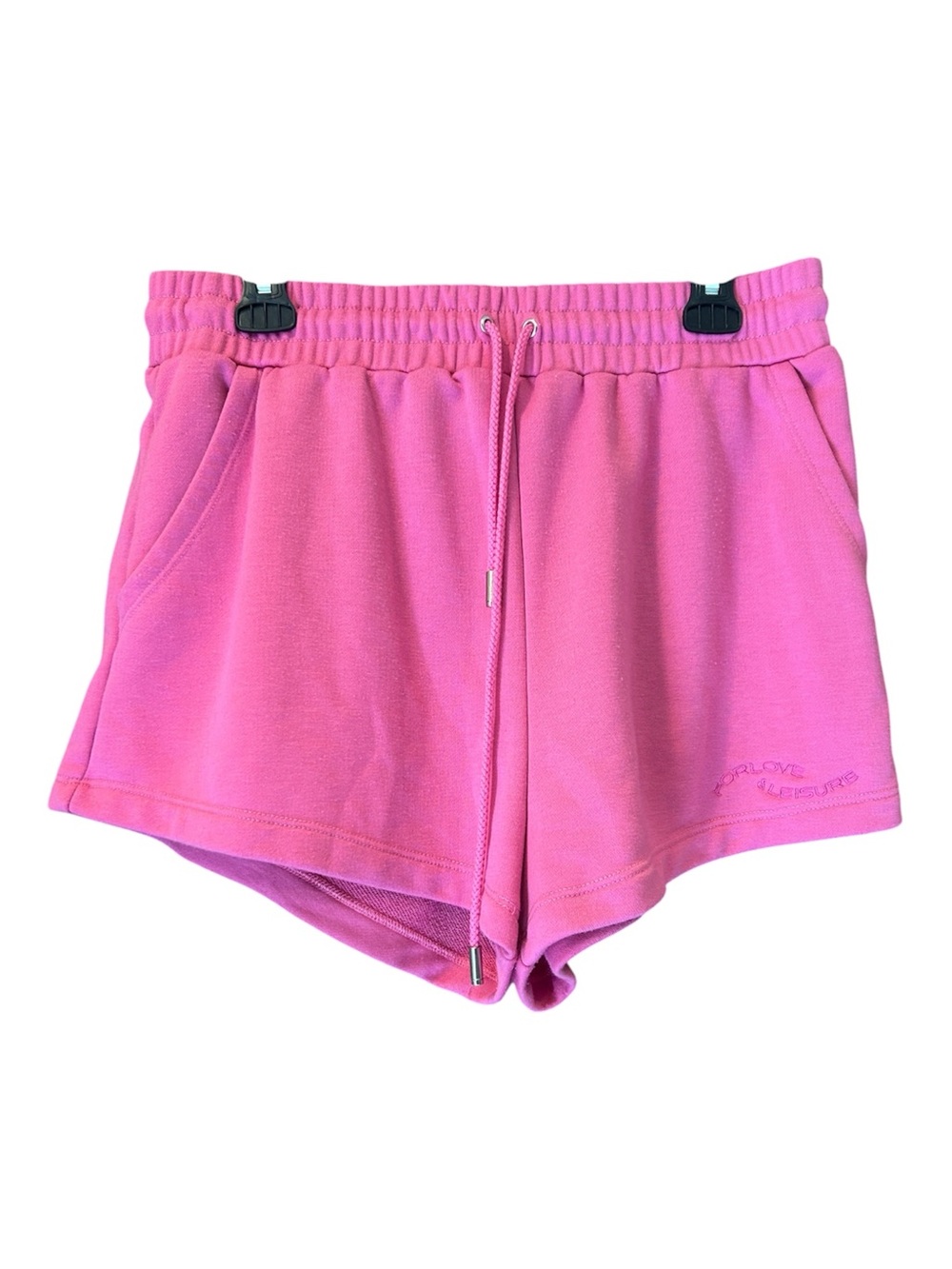 For‎ Love & Lemons Pink Leisure Sweat Shorts French Terry Drawstring Lounge XL
